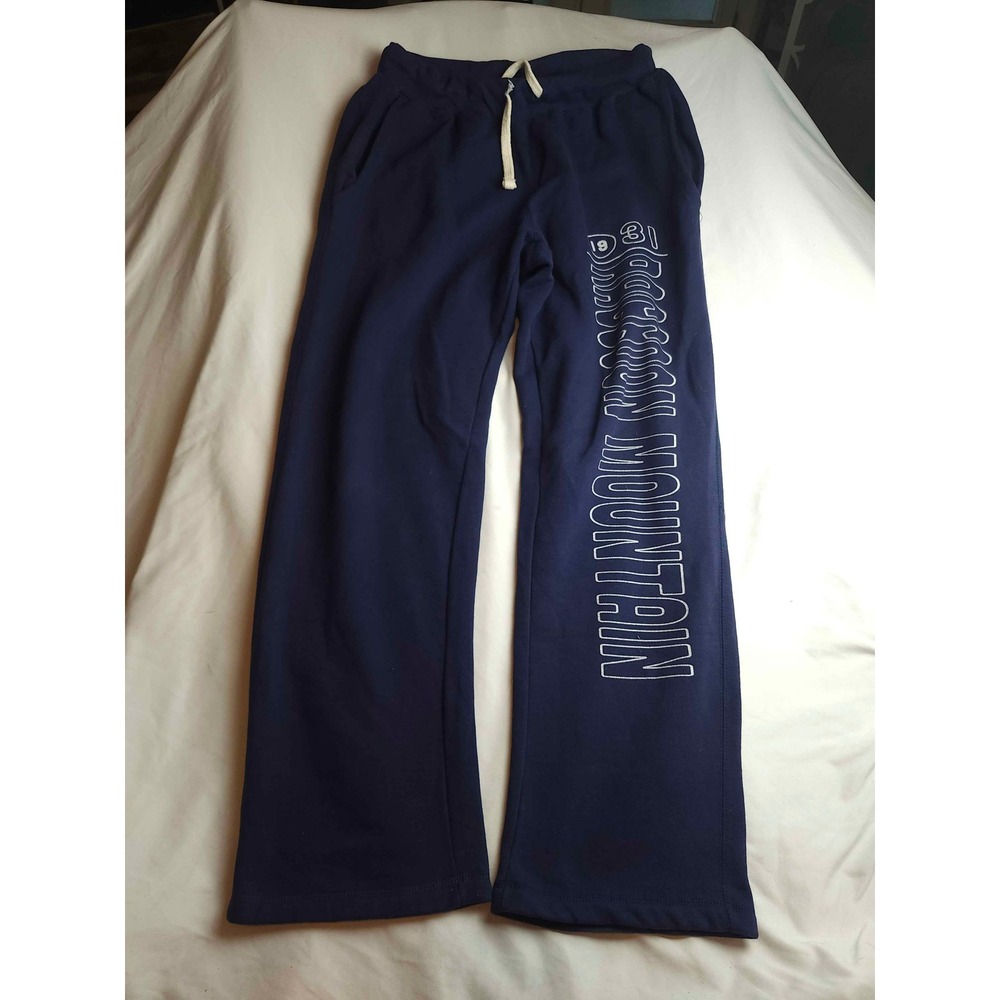 MV Sport Jackson Mountain Navy Blue Wide Leg Sweatpants Mens Medium Drawstring